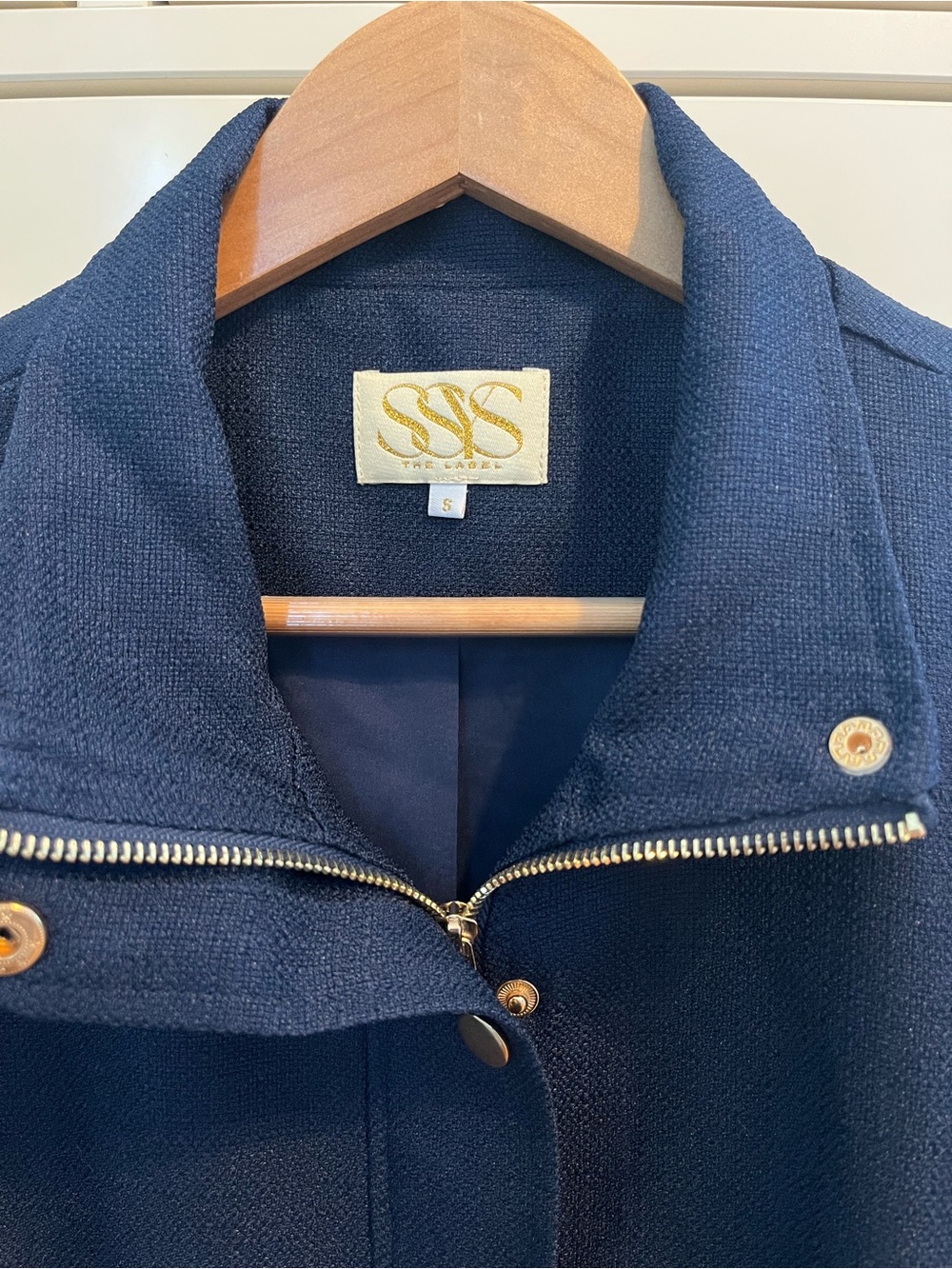 SSYS Rory Puff Sleeve Button Down Top - Navy - Picture 4 of 9